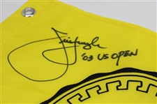 Jim Furyk Signed Olympia Fields Yellow Screen Flag - Site of 2003 US Open Win JSA ALOA