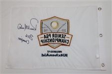Rocco Mediate Signed 2016 Senior PGA Championship Embroidered Flag w/'2016 Champion' JSA ALOA