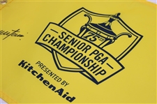 Colin Montgomerie Signed 2014 Senior PGA Championship Screen Flag JSA ALOA