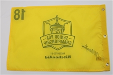 Colin Montgomerie Signed 2014 Senior PGA Championship Screen Flag JSA ALOA