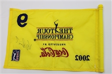 Vijay Singh Signed 2002 The Tour Championship Used Hole #9 Flag w/COA & JSA ALOA
