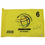 Vijay Singh Signed 2008 WGC Bridgestone Championship Used Hole #6 Flag w/COA & JSA ALOA