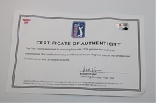 Vijay Singh Signed 2008 WGC Bridgestone Championship Used Hole #6 Flag w/COA & JSA ALOA