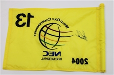 Stewart Cink Signed 2004 NEC WGC Championship Used Hole #13 Flag w/COA & JSA ALOA