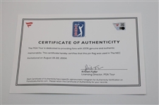 Stewart Cink Signed 2004 NEC WGC Championship Used Hole #13 Flag w/COA & JSA ALOA