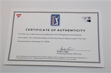 Retief Goosen Signed 2004 Tour Championship Used Hole #5 Flag w/COA & JSA ALOA