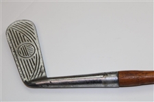 Pat. Pend. M & S Co. Batavia N. Y. Putter w/Intricately Lined Face & Thumb Groove 'Huntly' Style Grip
