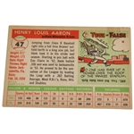 MLB HoFer Hank Aaron 1955 Topps Milwaukee Braves Official Baseball Card #47