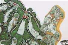 1974 Spyglass Hill Golf Course Pebble Beach JP Izatt Visual Survey Course Map