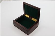 Old Tom Morris Hinged Wood & Ceramic Display Box