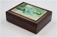 Bobby Jones Hinged Wood & Ceramic Display Box