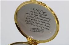 Three (3) Golf Themed Enamel Pointers, Halcyon, Rochard Pill Boxes