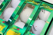 2002, 2010 & 2019 Various Masters Tournament Logo Golf Balls w/Boxes