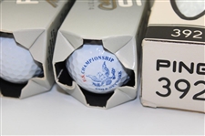 Karsten Solheim 80th Birthday Golf Ball Keychain w/PING US Champ Logo & PING Watch