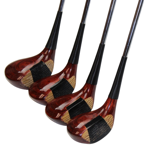 Four (4) Lobo Persimmon Woods w/Headcovers  Driver, 3-W, 4W & 5-W