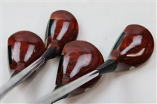 Four (4) Lobo Persimmon Woods w/Headcovers  Driver, 3-W, 4W & 5-W