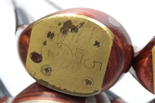 Four (4) Lobo Persimmon Woods w/Headcovers  Driver, 3-W, 4W & 5-W