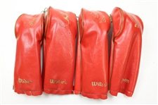 Four (4) Lobo Persimmon Woods w/Headcovers  Driver, 3-W, 4W & 5-W