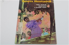 Tony Jacklin Signed Sports Illustrated w/Five (5) Logo Golf Balls & 1970 US Open Ticket JSA ALOA