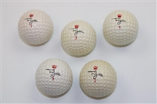 Tony Jacklin Signed Sports Illustrated w/Five (5) Logo Golf Balls & 1970 US Open Ticket JSA ALOA