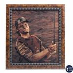 Marquetry Portrait of Bernhard Langer Framed Print by Tony Jacklin - WGHoF Collection