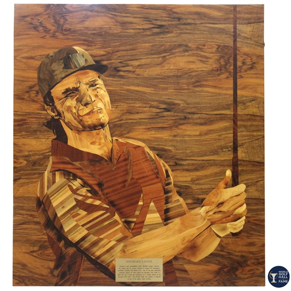 Marquetry Portrait of Bernhard Langer by Tony Jacklin - WGHoF Collection