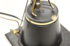 Desk Top Electric Golfer Hitting Golf Ball Attached to a Brass Hoop - Works!