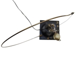 Desk Top Electric Golfer Hitting Golf Ball Attached to a Brass Hoop - Works!