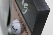 Bob Rosburg Signed Seven (7) Tour Victories Logo Golf Balls w/Signed Photo Custom Display JSA ALOA