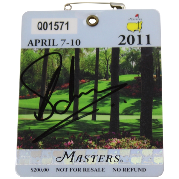 Charl Schwartzel Signed 2011 Masters Tournament SERIES Badge #Q01571 JSA #CB69928