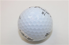 Collin Morikawa Signed Happy Gilmore 2 Gold Jacket Logo Golf Ball JSA #CH51831