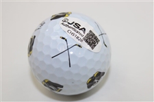 Justin Thomas Signed Happy Gilmore 2 Gold Jacket Logo Golf Ball JSA #CH51828
