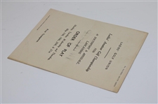 Maureen Orcutt's 1936 Ladies Golf Amateur Championship at Southport & Ainsdale Order of Play Booklet
