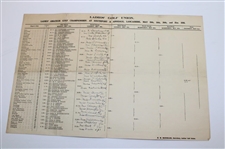 Maureen Orcutt's 1936 Ladies Golf Amateur Championship at Southport & Ainsdale Order of Play Booklet