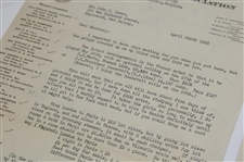 1936 USGA Curtis Cup Expenses & Amateur Status Letters to Maureen Orcutt - April 6th & 8th