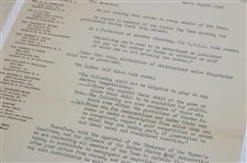 1936 USGA Curtis Cup Expenses & Amateur Status Letters to Maureen Orcutt - April 6th & 8th