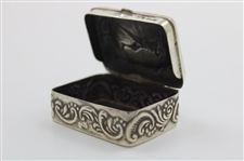 Vintage Sterling Silver 925 Golf Themed Vesta/Stamp Case
