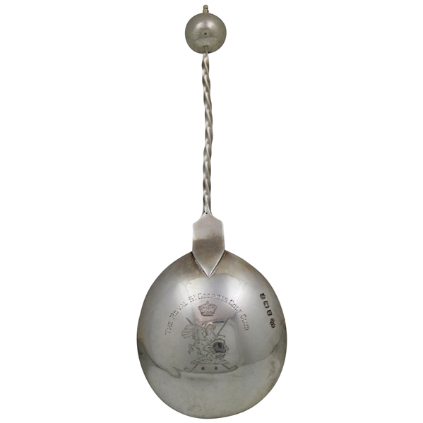 1924 Royal St Georges Golf Club Large Sterling Silver Presentation Award Spoon