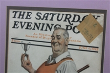 1925 The Saturday Evening Post Golf Themed Cover - June 6th - Framed