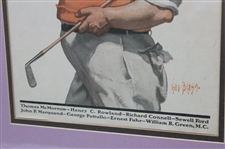 1925 The Saturday Evening Post Golf Themed Cover - June 6th - Framed