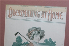 1909 Dressmaking At Home Fashions by May Manton Lady Golfer Cover - September - Framed