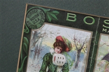 1906 Seasonal Boston Rubbers Calendar w/Lady Golfers & others  Advert - Framed