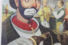 Classic 'Nineteenth Hole' Weary Willie Clown Golf Print - Framed