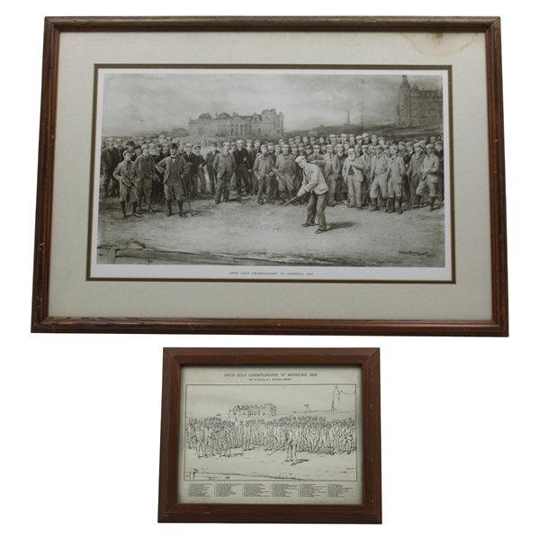 Open Golf Championship St. Andrews 1895 Print by Michael Browne w/Picture Key - Framed