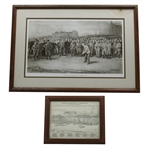 Open Golf Championship St. Andrews 1895 Print by Michael Browne w/Picture Key - Framed