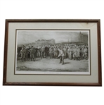 Open Golf Championship St. Andrews 1895 Print by Michael Browne w/Picture Key - Framed
