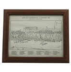 Open Golf Championship St. Andrews 1895 Print by Michael Browne w/Picture Key - Framed