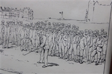 Open Golf Championship St. Andrews 1895 Print by Michael Browne w/Picture Key - Framed