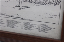 Open Golf Championship St. Andrews 1895 Print by Michael Browne w/Picture Key - Framed