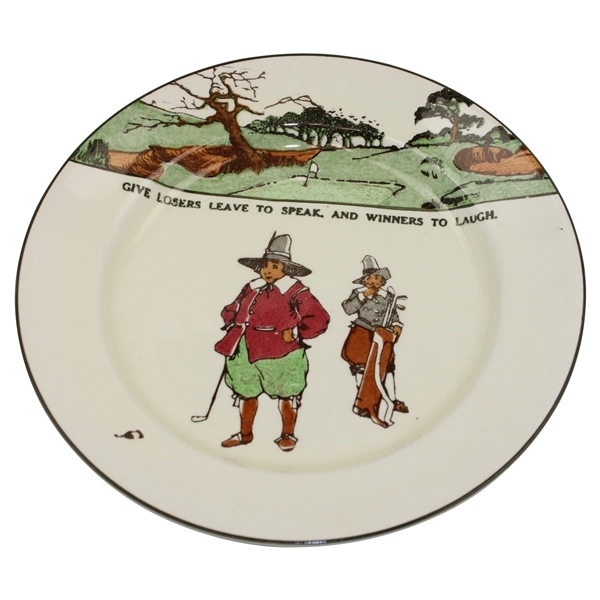 Royal Doulton Crombie 17th Century Pilgrim Golfers Give Losers To Speak And Winners To Laugh Plate